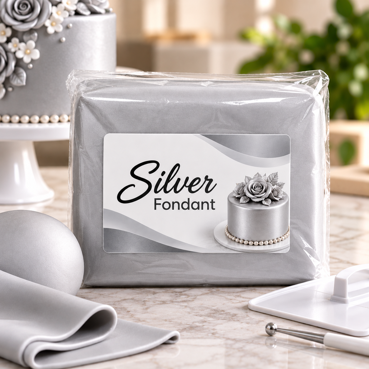 Silver Fondant